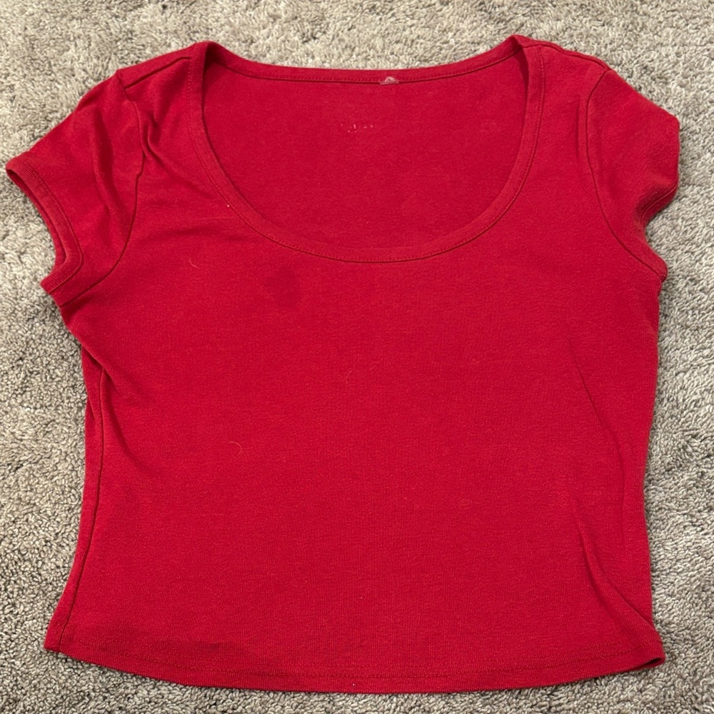American Eagle Outfitters Red Crop Top